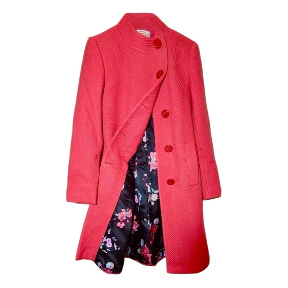 Talbots Jackets & Blazers - Talbots Salmon/Pink Wool Blend Car Coat Size 8P